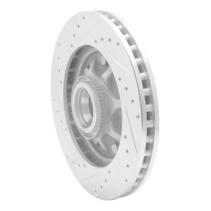 Ford F-150 Brake Rotor (1) - Front Right - R1 Concepts - Drilled & Slotted - Silver - `97-`04